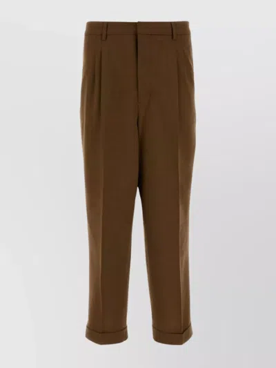 AMI ALEXANDRE MATTIUSSI TAILORED WOOL TROUSERS PLEATED FRONT