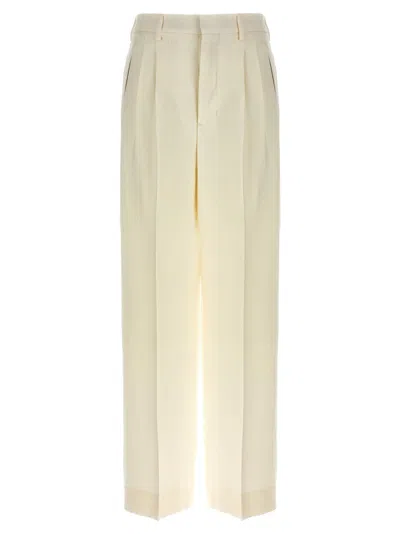Ami Alexandre Mattiussi Tailored Wool Trousers With Front Pleats In Multi