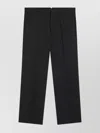 Ami Alexandre Mattiussi Tailored Wool Trousers With Pockets And Loops In Black
