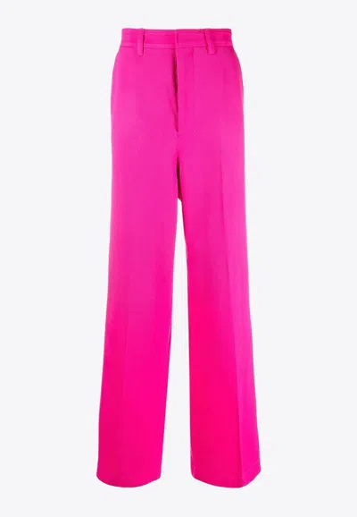 AMI ALEXANDRE MATTIUSSI TAILORED WOOL WIDE-LEG PANTS