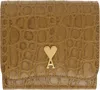 Ami Alexandre Mattiussi Tan Paris Paris Compact Wallet In Bronze/298