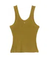 Ami Alexandre Mattiussi Ami Paris Scoop-neck Top In Brown
