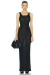 Ami Alexandre Mattiussi Ami Paris Black Cotton Long Dress With Buttons Women In Black