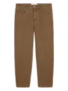 Ami Alexandre Mattiussi Tapered Cotton Jeans In Brown