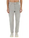 Ami Alexandre Mattiussi Cropped Tapered Jeans Grey In Grey