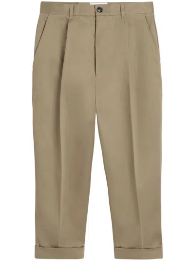 Ami Alexandre Mattiussi Tapered-leg Trousers In Neutrals