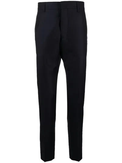 Ami Alexandre Mattiussi Tapered-leg Wool Trousers In Blue
