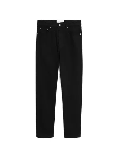 Ami Alexandre Mattiussi Tapered-fit Cotton Jeans In Black