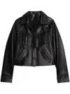 Ami Alexandre Mattiussi Tasselled Leather Jacket In Black