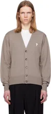 Ami Alexandre Mattiussi Classic Wool Cardigan With V-neckline And Button-down Front In 0952 Ash