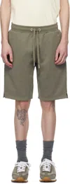 Ami Alexandre Mattiussi Logo Embroidered Drawstring Waist Knit Shorts In 0953 Smoke Grey