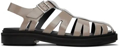 Ami Alexandre Mattiussi Anatomical Toe Hale-heeled Sandals In Black