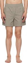 Ami Alexandre Mattiussi Embroidered Swim Shorts In 0952 Ash