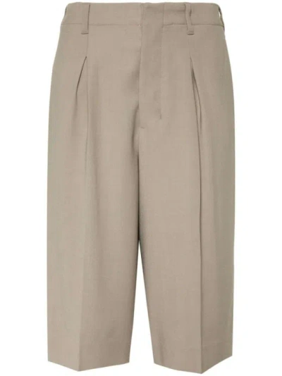 Ami Alexandre Mattiussi Taupe Brown Tailored Knee Shorts
