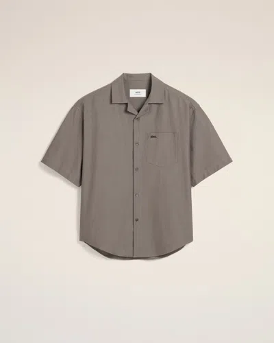 Ami Alexandre Mattiussi Ami Paris Boxy Short Sleeve Boxy Shirt Clothing In Grey