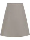 Ami Alexandre Mattiussi Ami Paris Knitted Midi Skirt In Taupe
