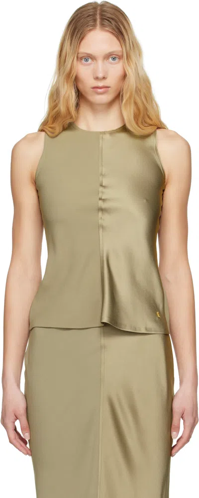 Ami Alexandre Mattiussi Taupe Sleeveless Tank Top In Ash