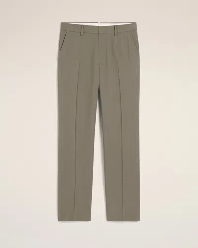 Ami Alexandre Mattiussi Taupe Wool Straight Fit Trousers Grey In Smoke Grey
