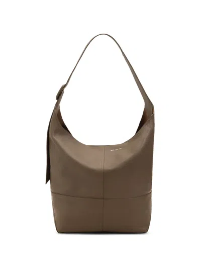 Ami Alexandre Mattiussi Brown Taurillon Leather Etienne Crossbody Bag Brown