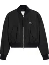 Ami Alexandre Mattiussi Ami Paris Twill Bomber Jacket In Black