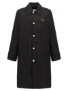 Ami Alexandre Mattiussi Ami Paris Black Coat With Classic Collar And Front Button Closure In Cotton Blend Man In Black