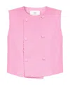 Ami Alexandre Mattiussi Textured Crop Top In White
