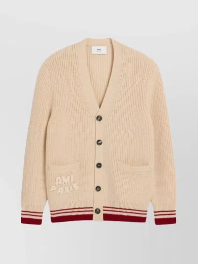 AMI ALEXANDRE MATTIUSSI TEXTURED KNIT CREWNECK SWEATER