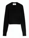 Ami Alexandre Mattiussi Textured Knit Sweater With Classic Crew Neckline In Black