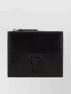Ami Alexandre Mattiussi Textured Leather Wallet For Cards And Cash