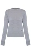 Ami Alexandre Mattiussi Ami Women Crew Neck Sweater In Wool And Silk In Gray