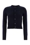 Ami Alexandre Mattiussi Heart-embroidered Button Wool Cardigan