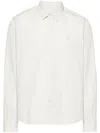 AMI ALEXANDRE MATTIUSSI TONAL AMI DE COEUR SHIRT IN COTTON POPLIN