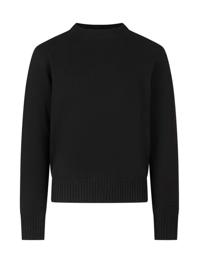 Ami Alexandre Mattiussi Tonal Crewneck Sweater In Black