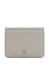 Ami Alexandre Mattiussi Tonal Stud Cardholder In Gray