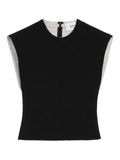 Ami Alexandre Mattiussi Ami Paris Sleeveless Top In Black