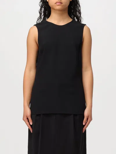 AMI ALEXANDRE MATTIUSSI TOP AMI PARIS WOMAN COLOR BLACK,f52608002
