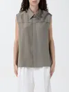 Ami Alexandre Mattiussi Ami Structured Sleeveless Shirt With Classic Collar In Grey