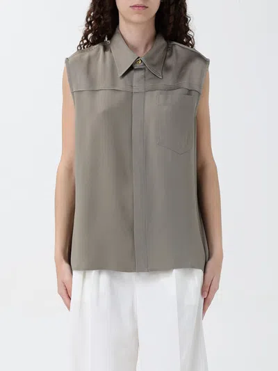 Ami Alexandre Mattiussi Ami Structured Sleeveless Shirt With Classic Collar In Green