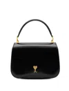 Ami Alexandre Mattiussi Black Glazed Leather Top Handle Paris Paris Bag Black