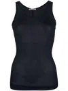 Ami Alexandre Mattiussi U-neck Semi-sheer Tank Top In Night Blue