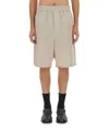 Ami Alexandre Mattiussi Ami Chalk Cotton Bermuda Shorts
