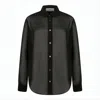 Ami Alexandre Mattiussi Translucent Long-sleeved Shirt With Classic Collar In White