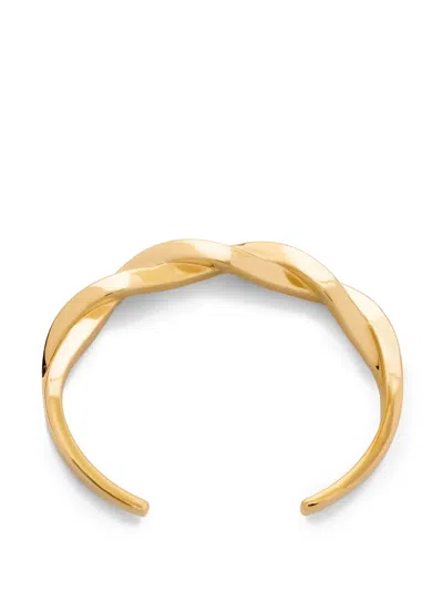 Ami Alexandre Mattiussi Gold Brass Tresse Bracelet Gold