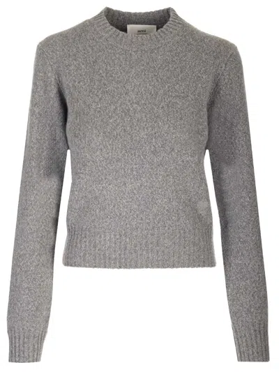 Ami Alexandre Mattiussi Tricotine Sweater In Wool Viscose Heather
