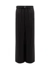 Ami Alexandre Mattiussi Ami Paris Men Black Pants With Elastic Waist With Drawstring In Virgin Wool Man In Black