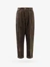 Ami Alexandre Mattiussi Ami Paris Grey Corduroy Wide-leg Trousers Ami Paris In Brown