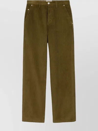 AMI ALEXANDRE MATTIUSSI TROUSERS CORDUROY BACK POCKETS