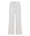 Ami Alexandre Mattiussi Ami Wide-leg Trouser With Elastic Waistband And Practical Pockets In Gray