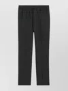 Ami Alexandre Mattiussi Black Wool Elasticated Waist Trousers Grey In Black