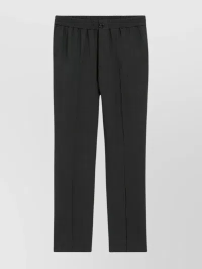 AMI ALEXANDRE MATTIUSSI TROUSERS STRETCHY BUTTON DETAIL